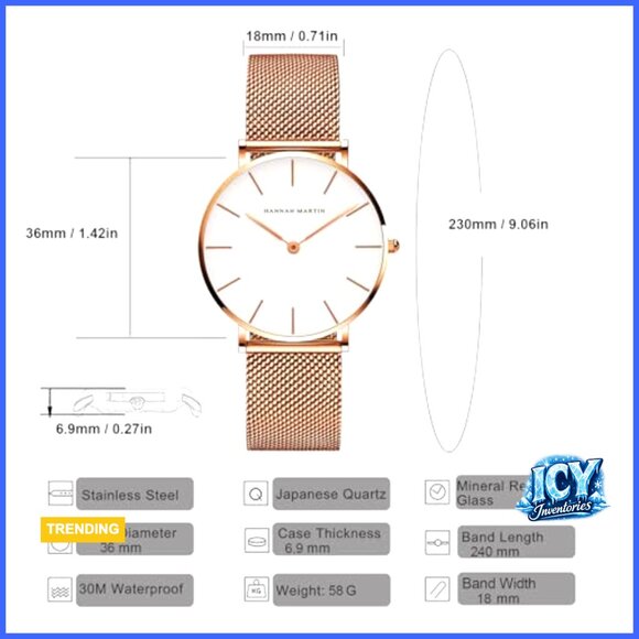 Stainless Steel Women\'s Quartz Watch Waterproof Minimalist Round Face main image 6